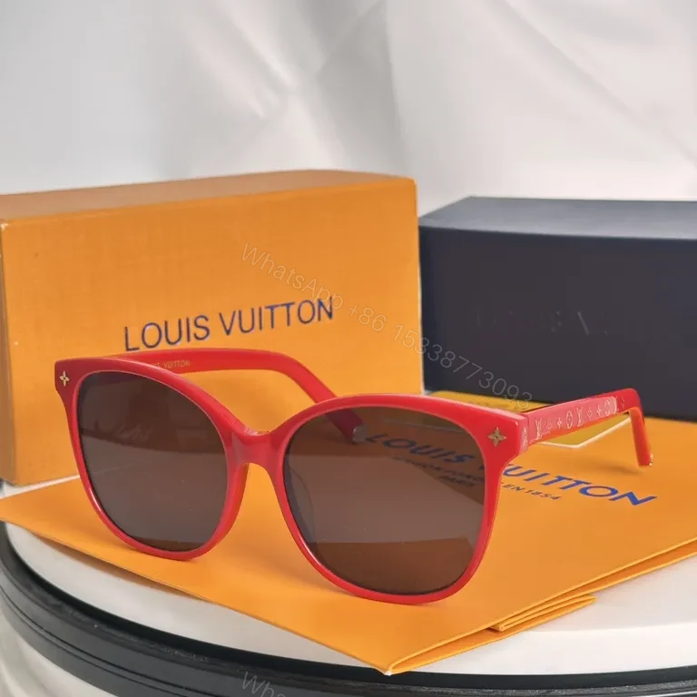 View 2 of Louis Vuitton Premium Sunglasses - Black Acetate, Polarized UV400, Spring Hinges