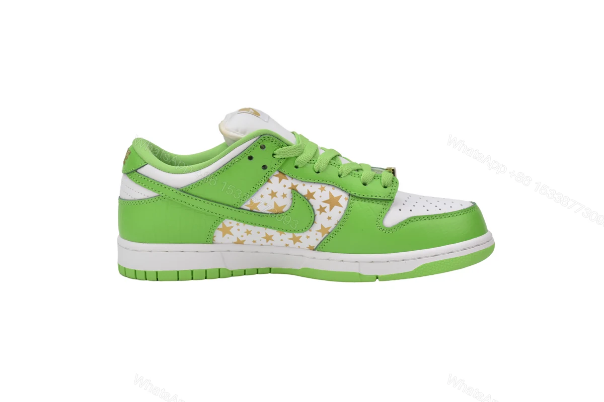 View 2 of Supreme x Nike SB Dunk Low "Green Stars” DH3228-101