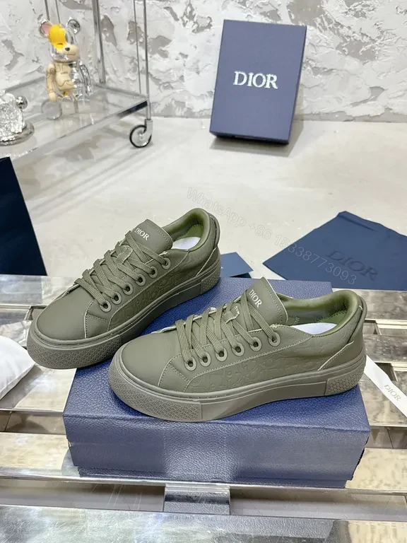 View 9 of Knit-Texture Luxury Low-Top Sneakers with Subtle Dior Detailing