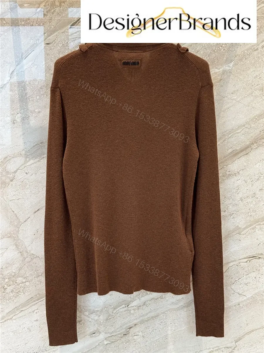 View 8 of Miu Miu Silk and Cashmere Ruffled Knit Cardigan