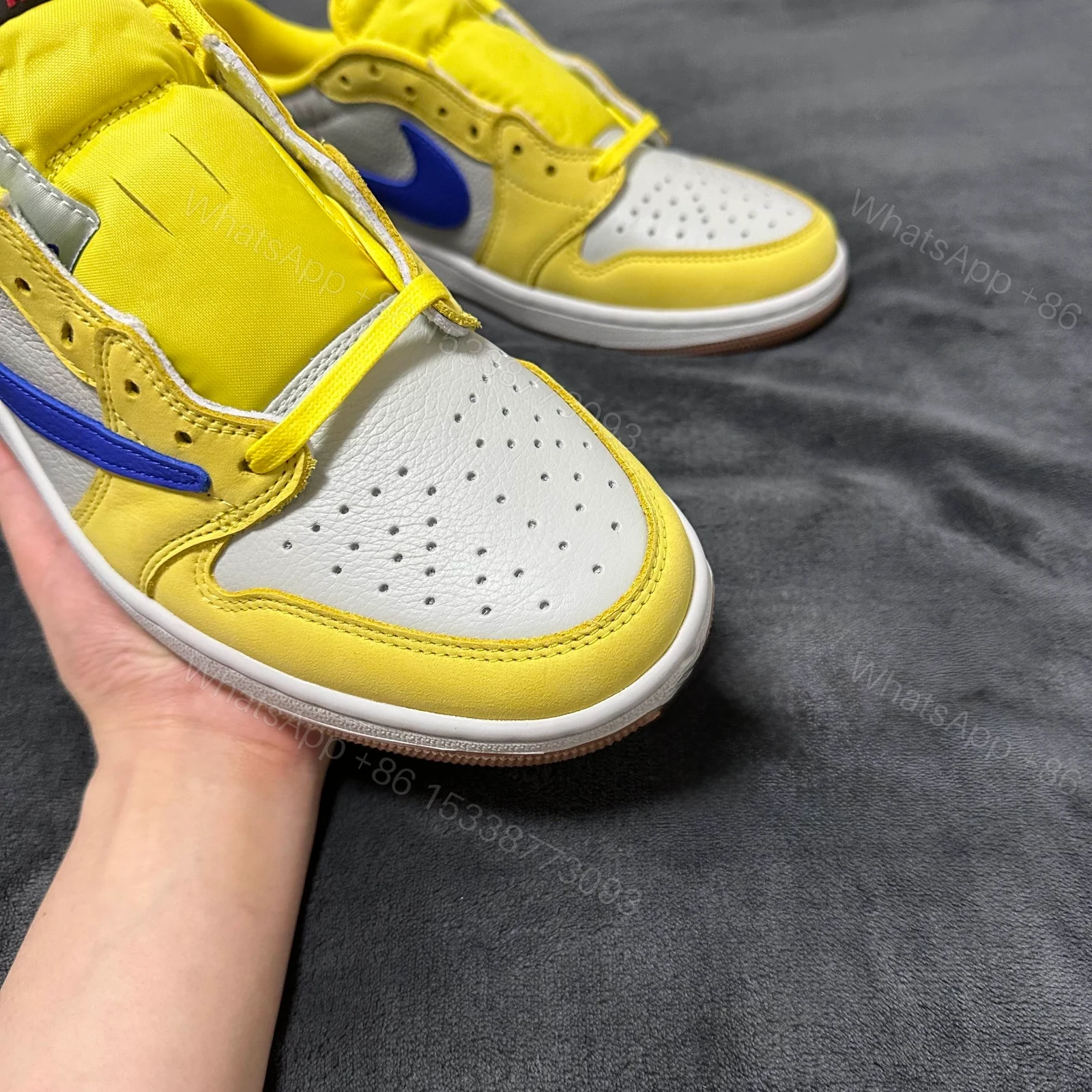 View 7 of Jordan 1 Retro Low OG SP Travis Scott Canary (Women's)