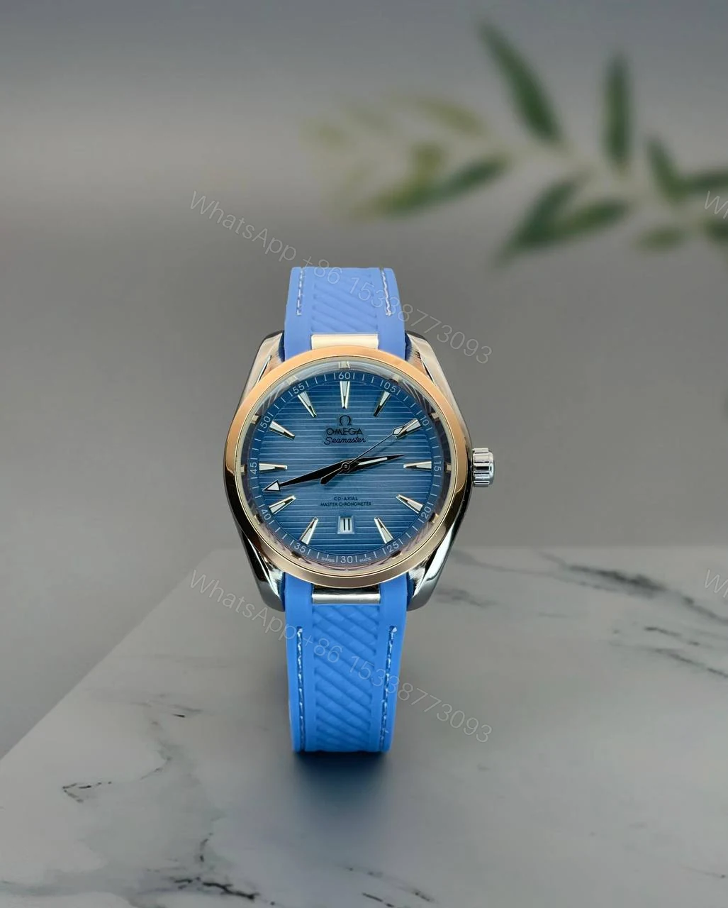 View 2 of Omega Aqua Terra Blue 40mm Quartz