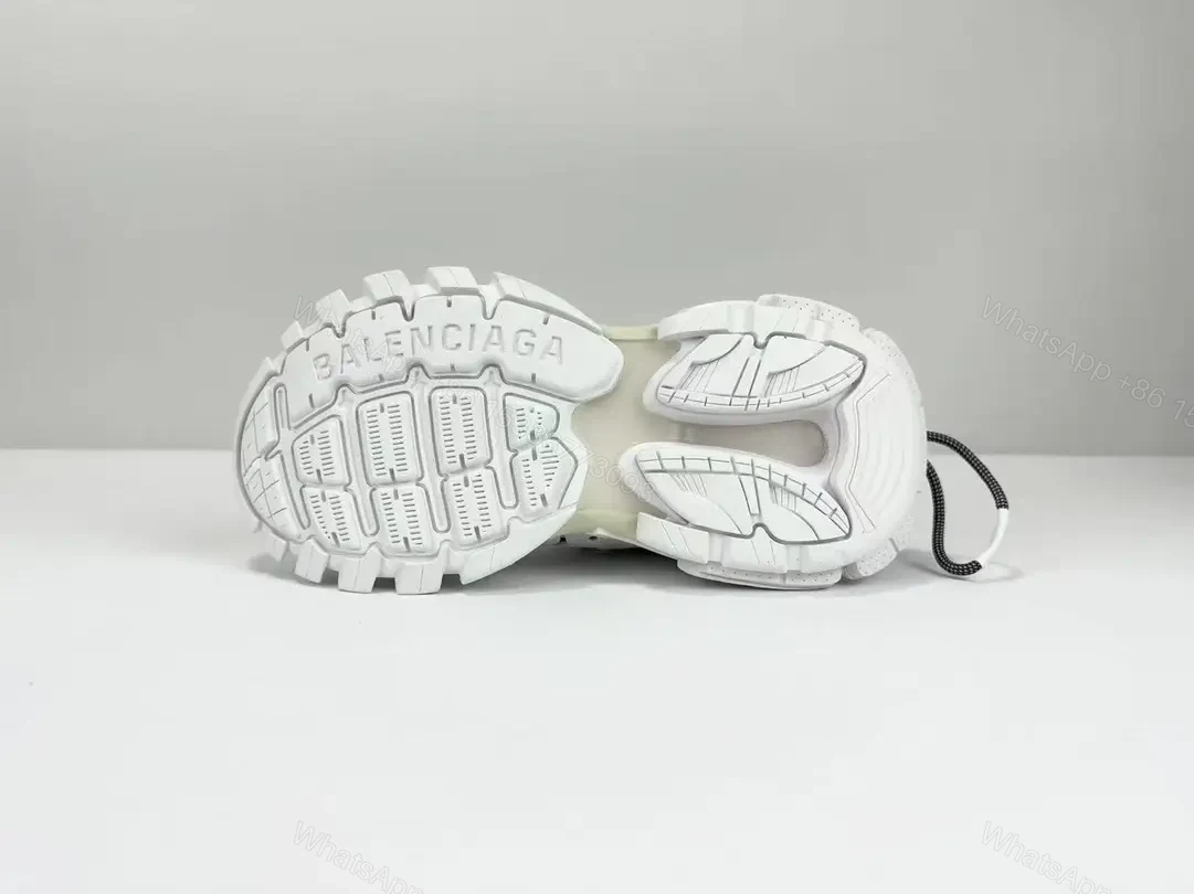 View 8 of White Leather Sculpted-Sole Luxury Sneaker, High-Impact Style