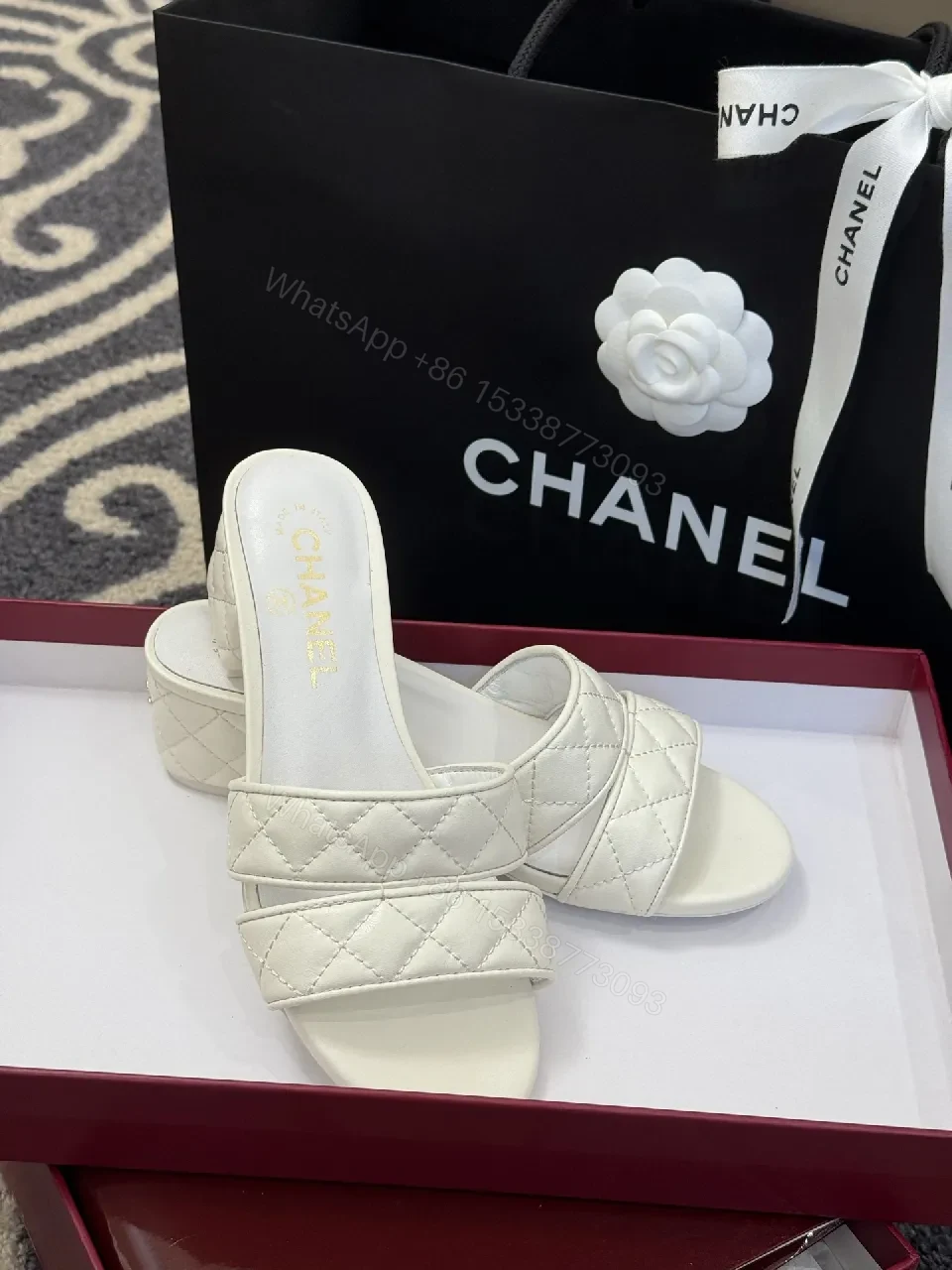 View 4 of Quilted Mules with Block Heel – Elegant Everyday Luxury