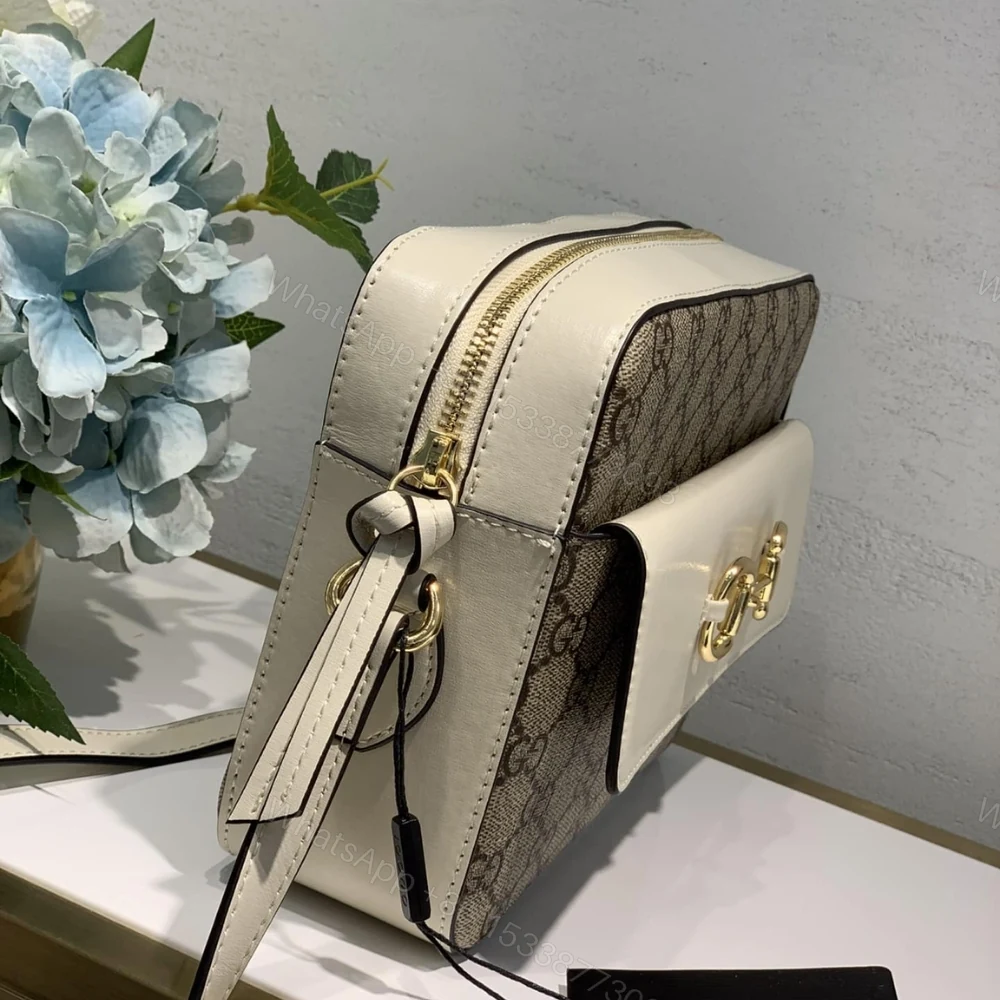 View 5 of Gucci Horsebit 1955 Small Shoulder Bag Beige And Ebony 23Cm 645454 92TCG 9761
