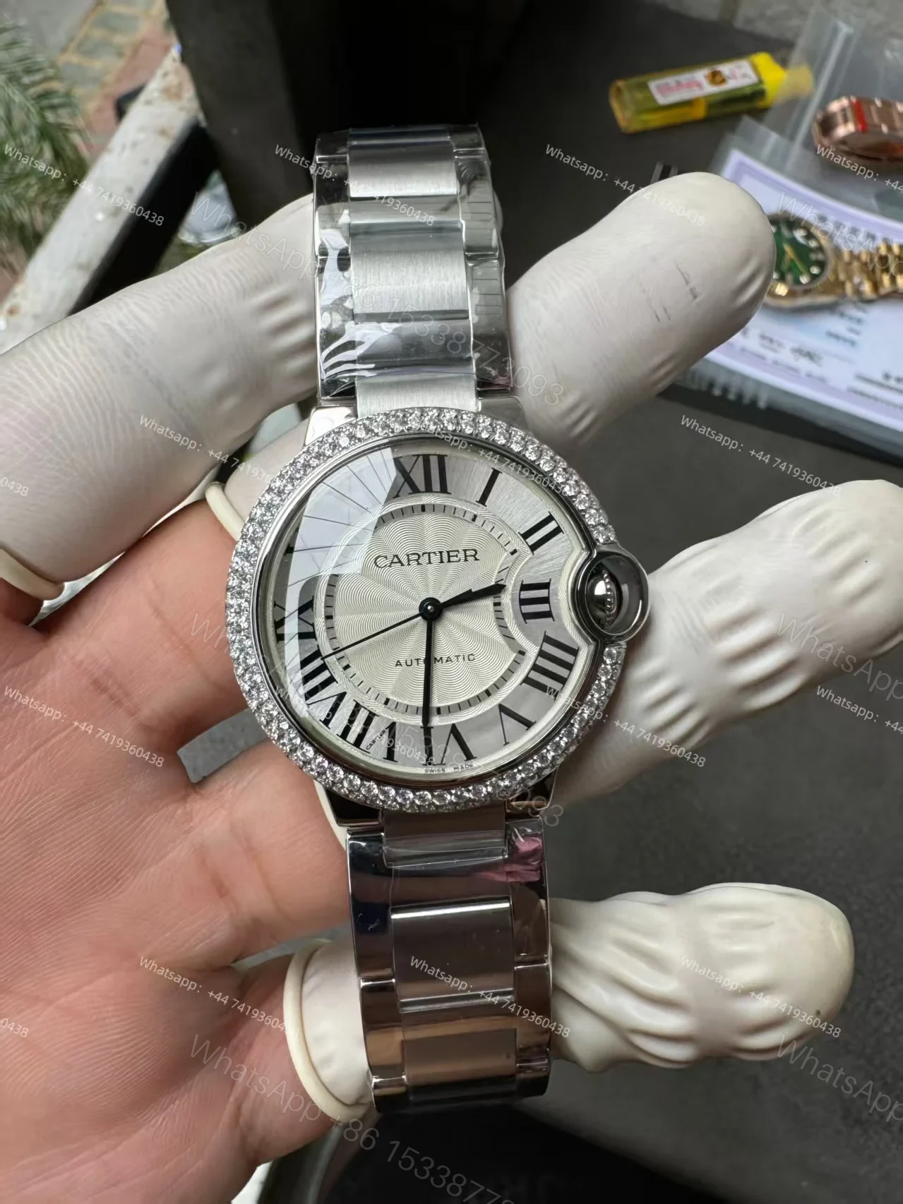 Cartier Super Clone Ballon Bleu Diamond bezel 42MM — view 1