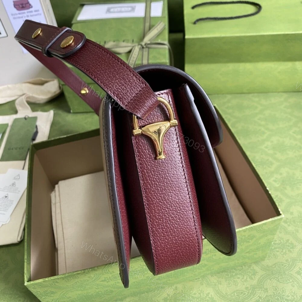 View 3 of Gucci Horsebit 1955 Original GG Burgundy 25Cm
