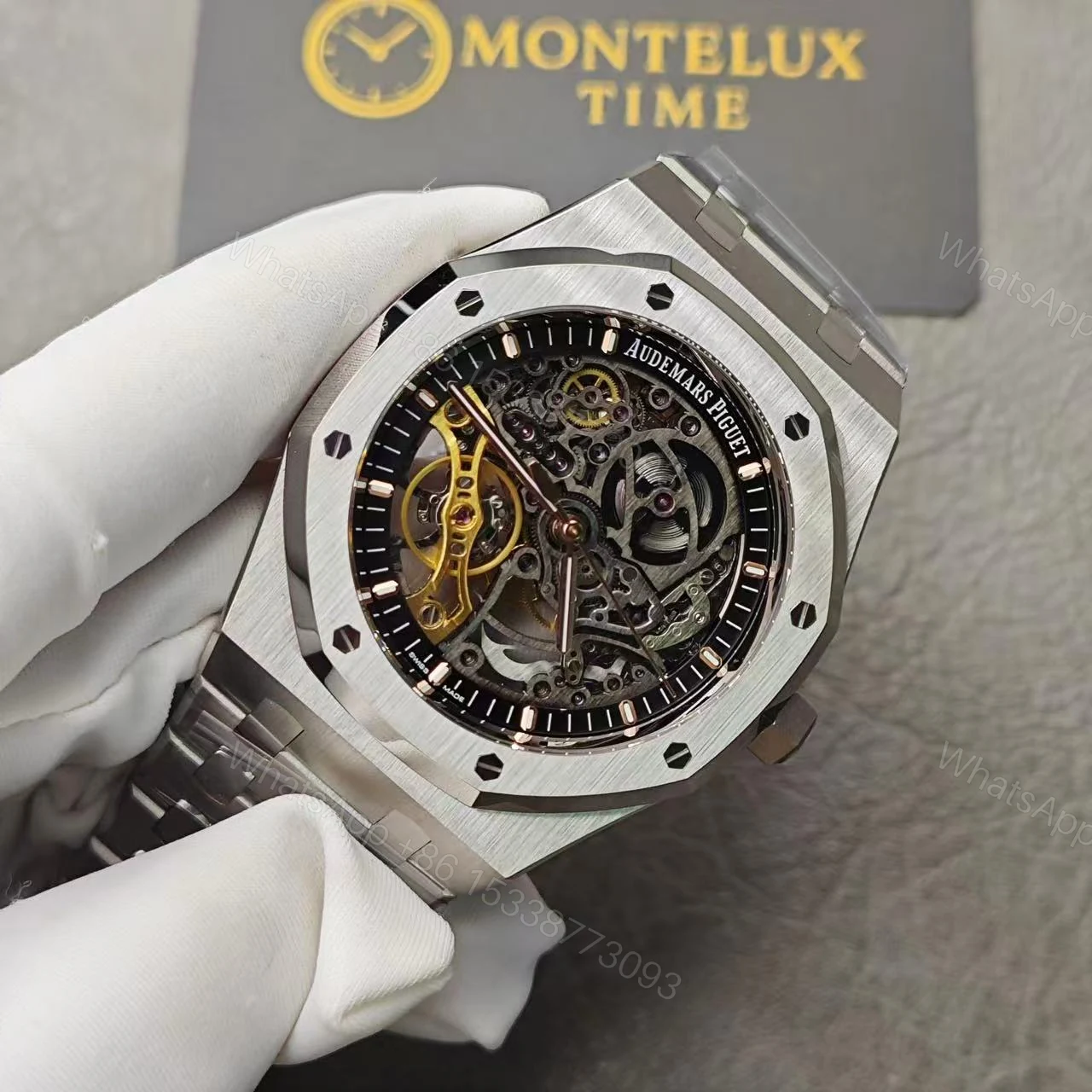 View 5 of SUPER SWISS CLONE AUDEMARS PIGUET SKELETON WATCH (2025 updated model)