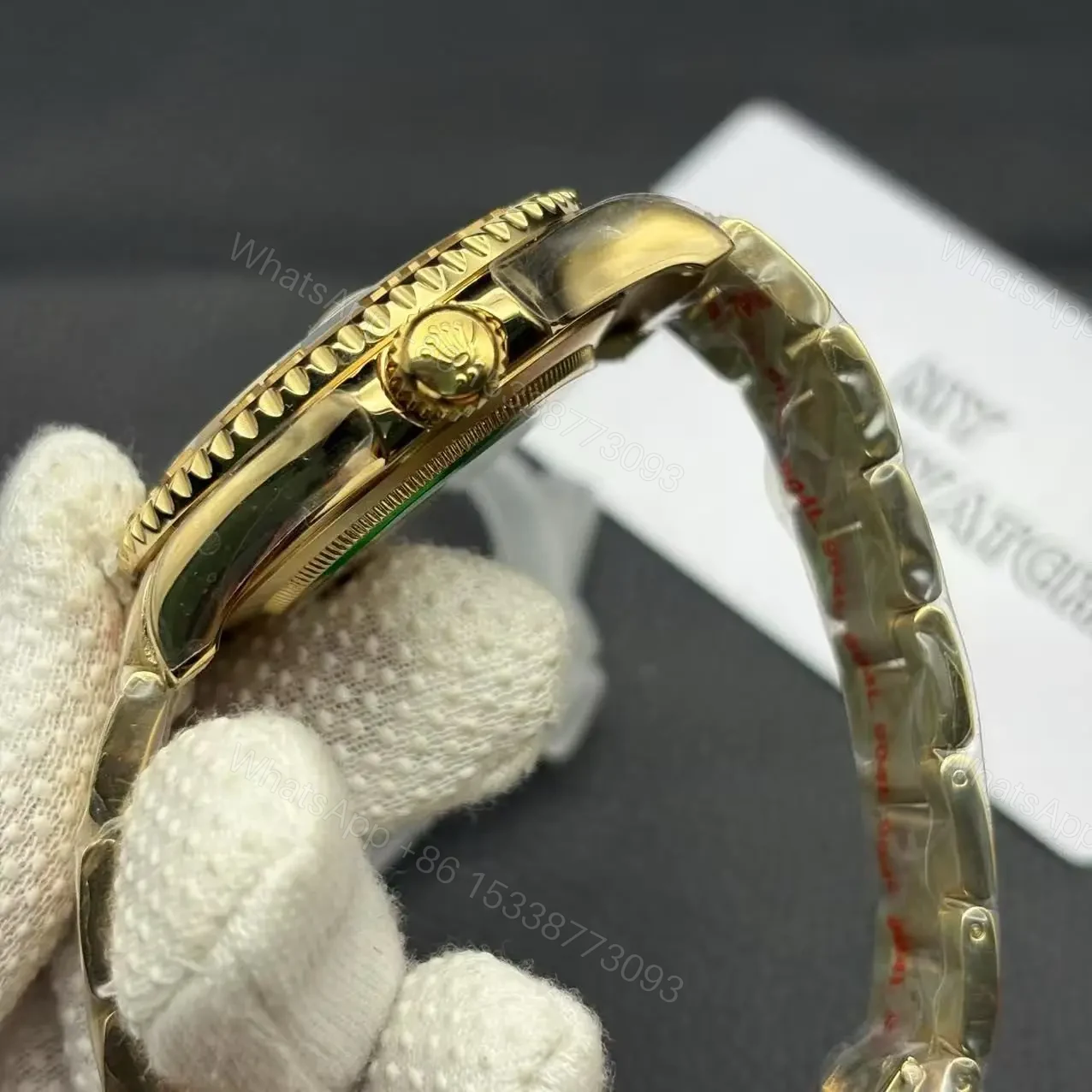 View 5 of Replica Rolex Yacht Master Full Gold White Dial