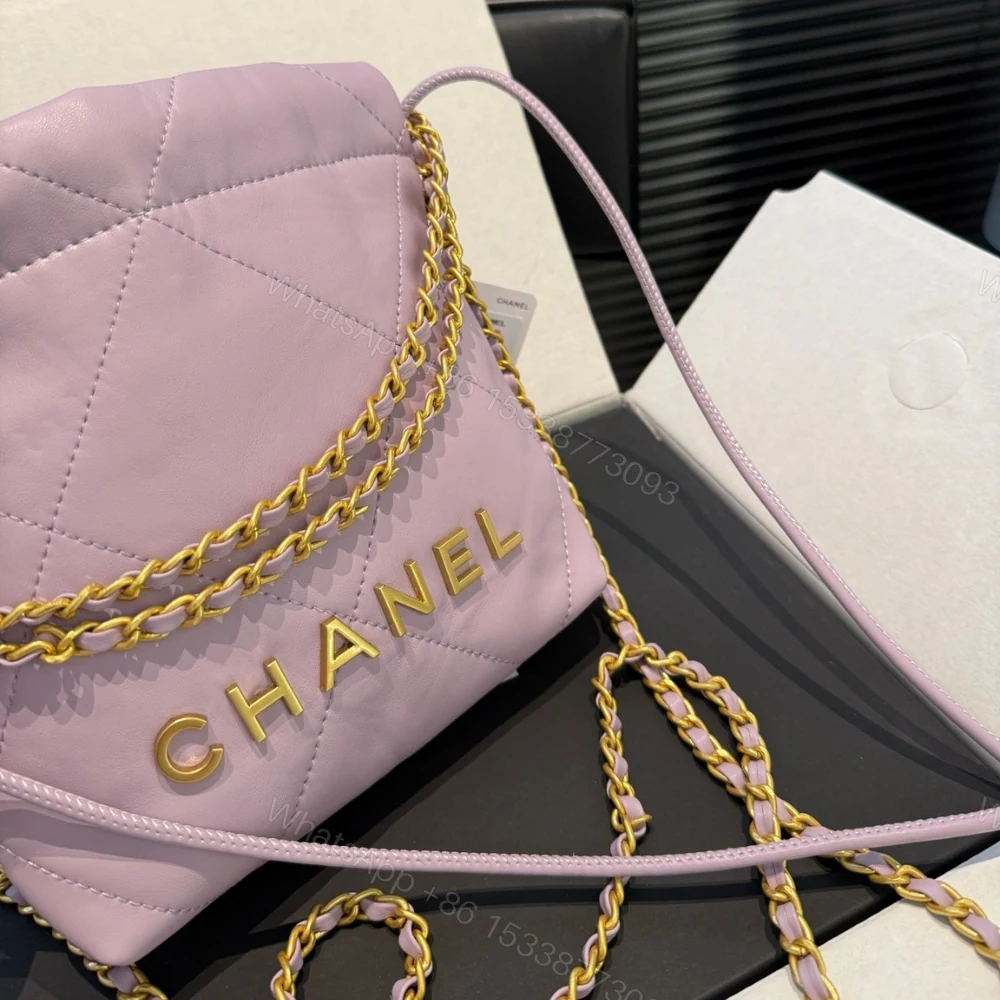 View 5 of Chanel 22 Mini Handbag Purple 23Cm