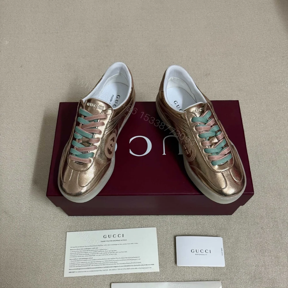 View 4 of Gucci Women G75 Sneaker Bronze Textured