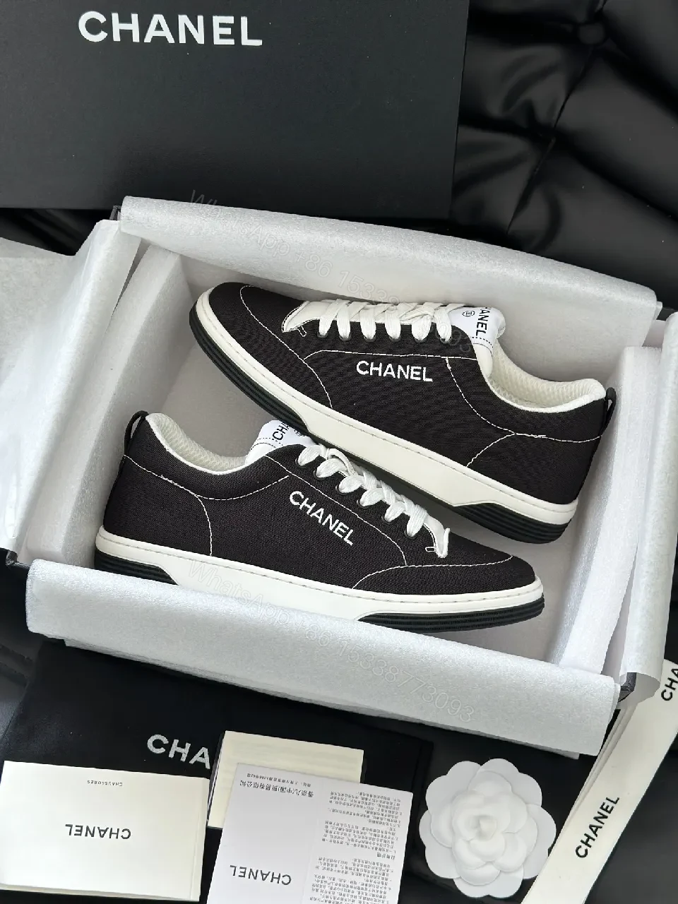 View 5 of Chanel-Style Black & White High-Tops: Quiet Luxury Comfort