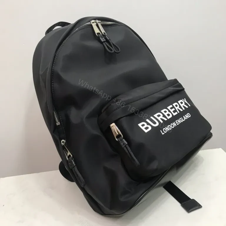 View 9 of Black Nylon Burberry Backpack â€” Minimalist, All-Day Comfort