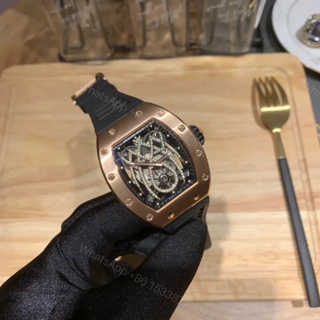 View 6 of Replica Richard Mille 19-01 Red Gold Black Strap