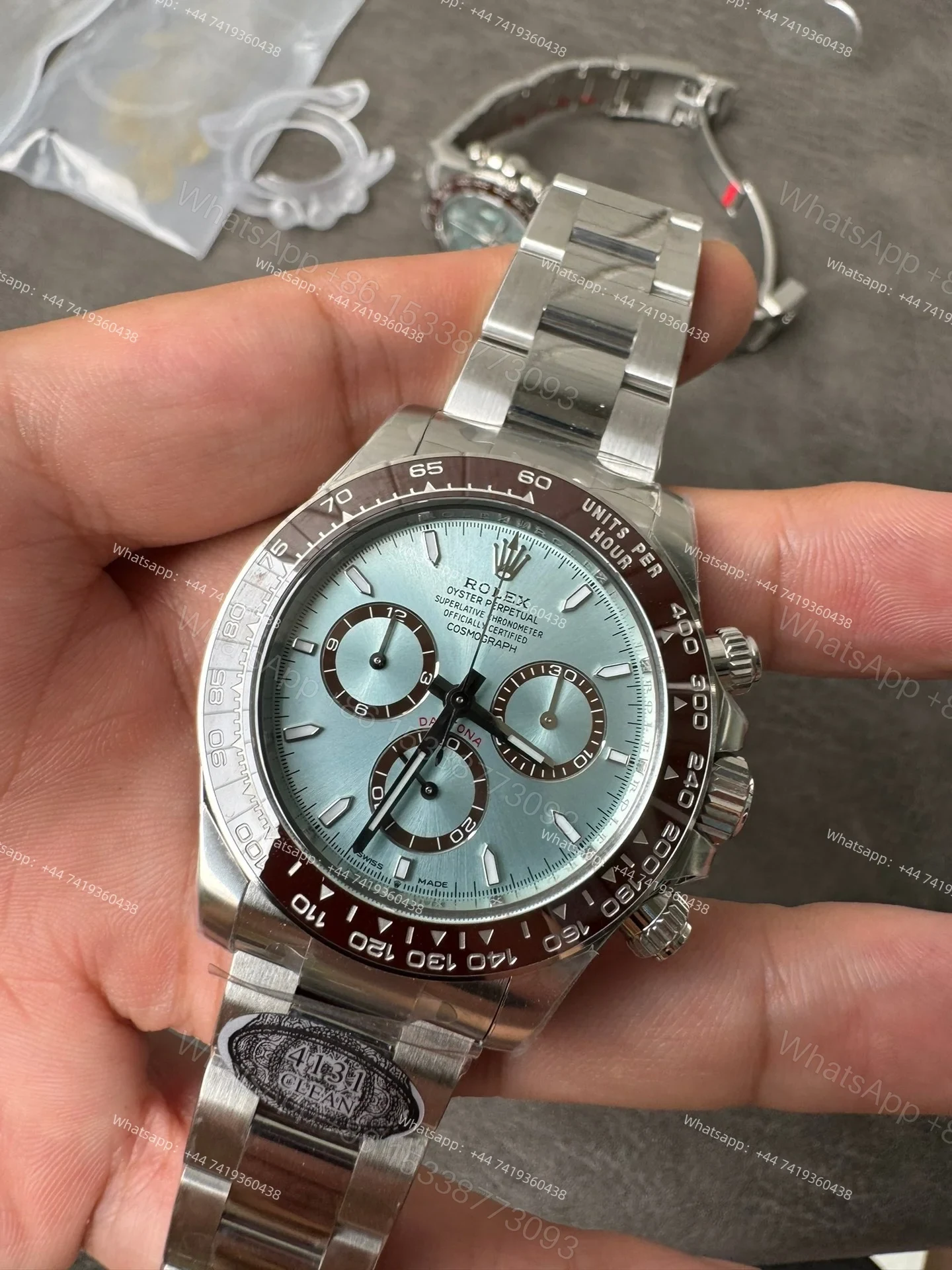 View 9 of Rolex Super Clone Daytona Ice Blue M126506-0001 4131 Movement