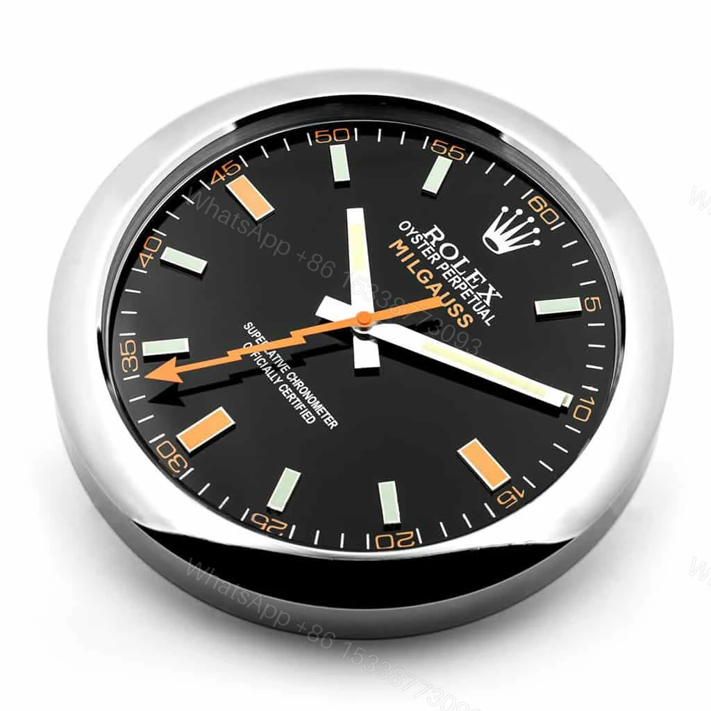 View 2 of ROLEX WALL CLOCK – MILGAUSS BLACK/ORANGE