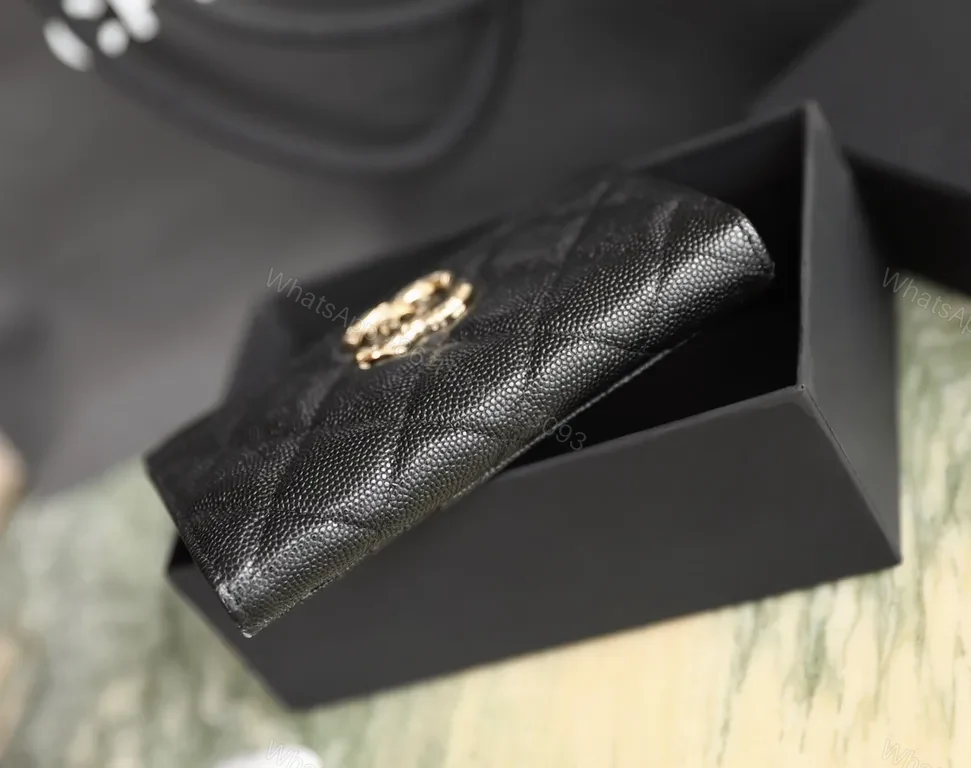 View 4 of Chic Leather Wallet with Quilted Texture - Compact Luxury