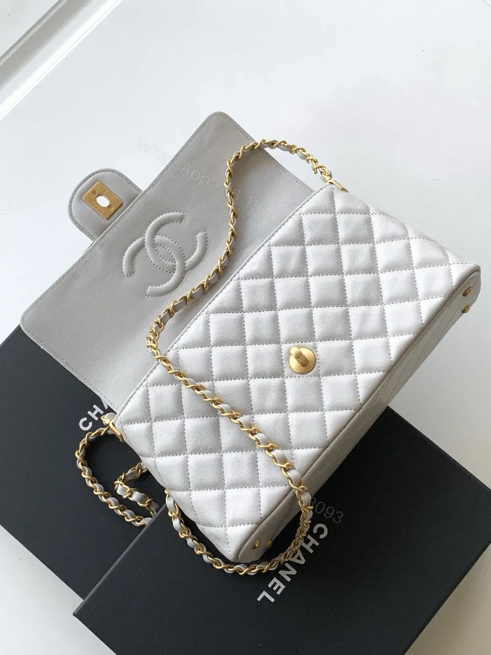 View 8 of Chic Quilted Crossbody: Subtle Shine, All-Day Versatility