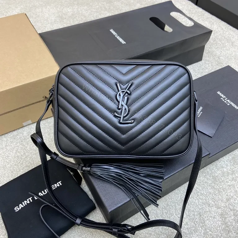 Chevron Calfskin Crossbody: Chevron Quilted Saint Laurent Bag — view 1