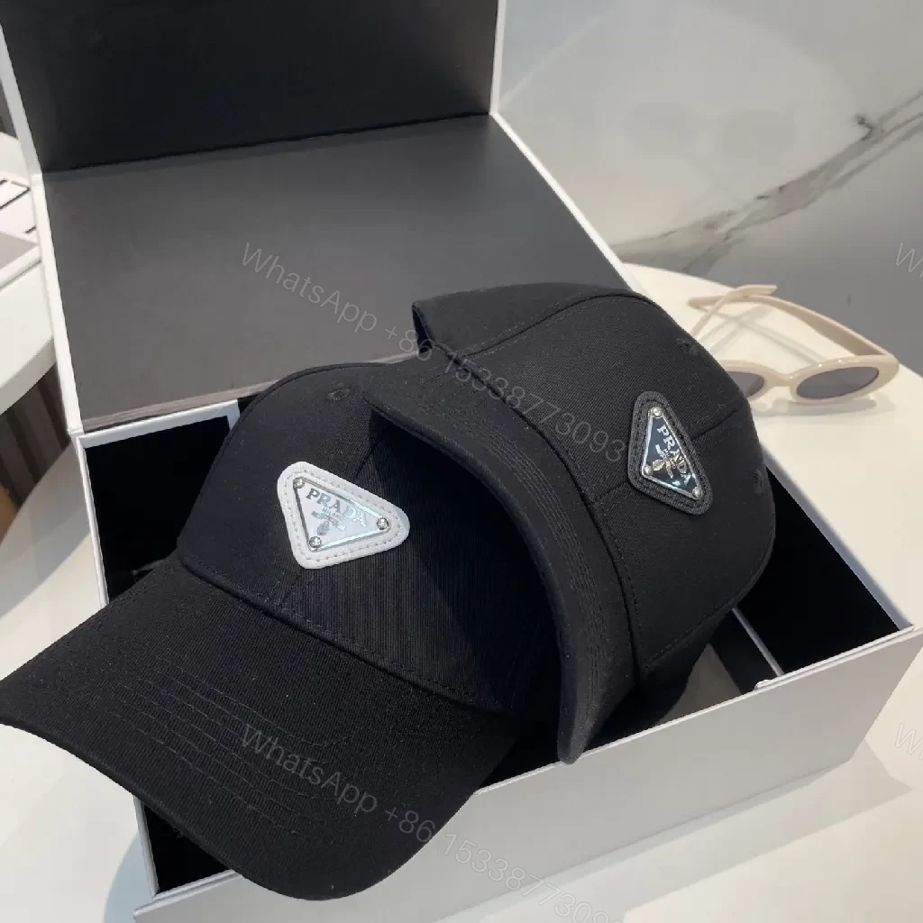 View 5 of Black Cotton Cap with Subtle Triangle Patch Capes?