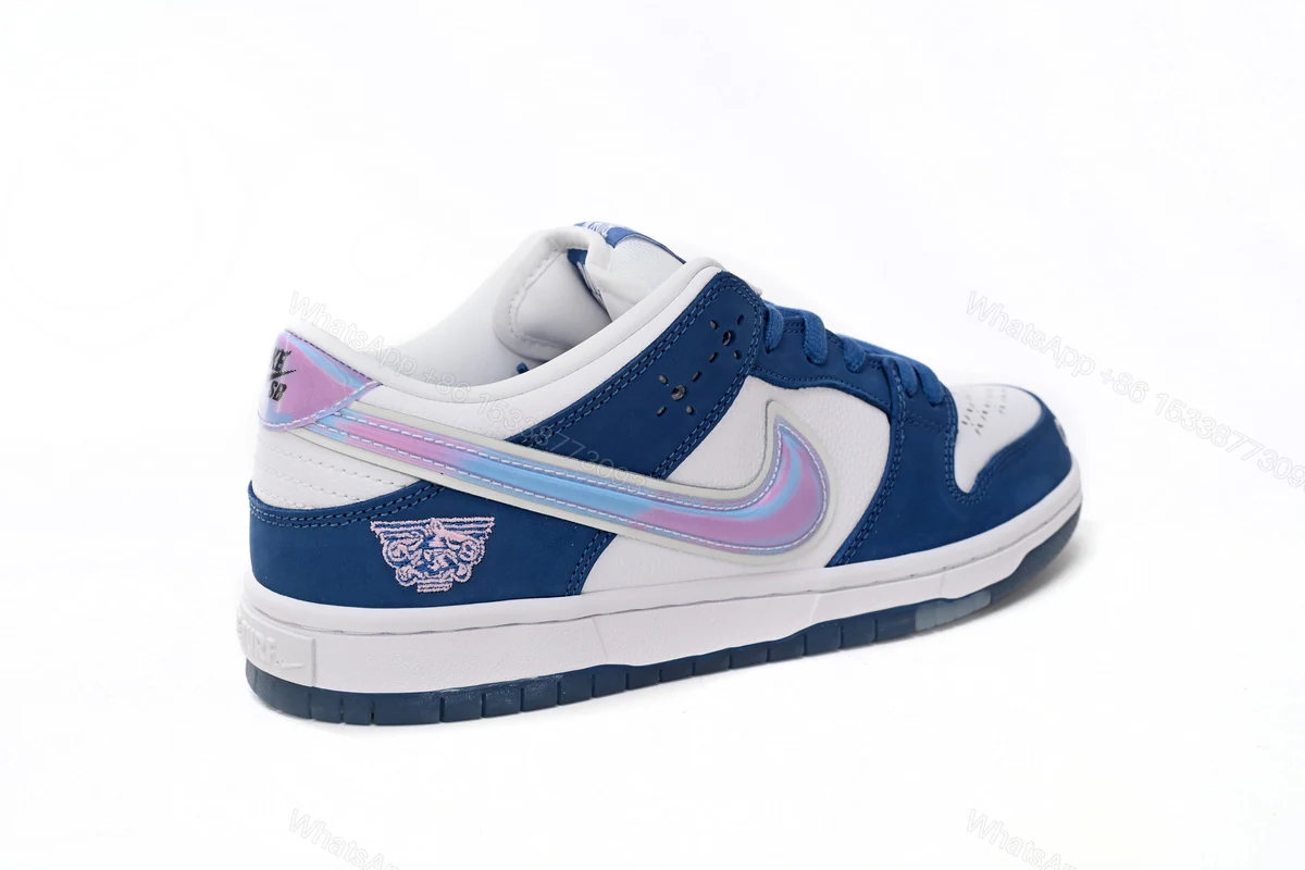 View 4 of Born x Raised x Nike SB Dunk Low Blue White FN7819-400