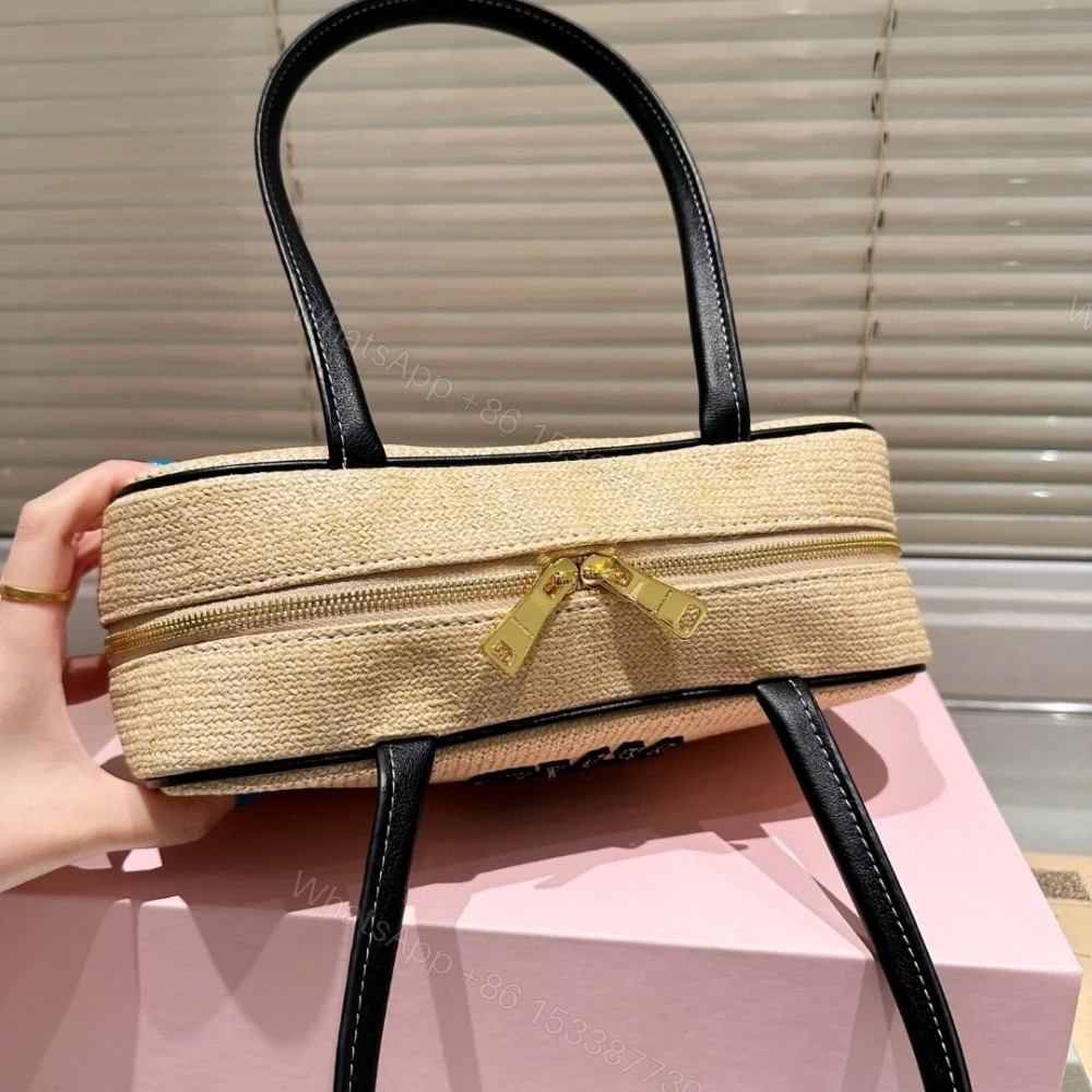 View 6 of MIUMIU WOMEN’S CANVAS AND BAG BLACK 27CM