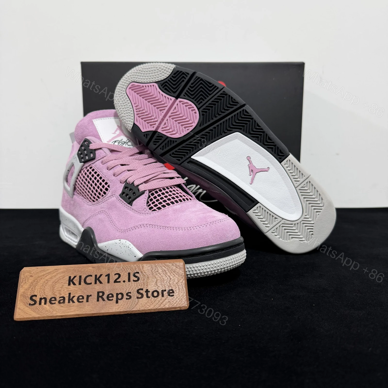 View 3 of Air Jordan 4 Orchid Reps