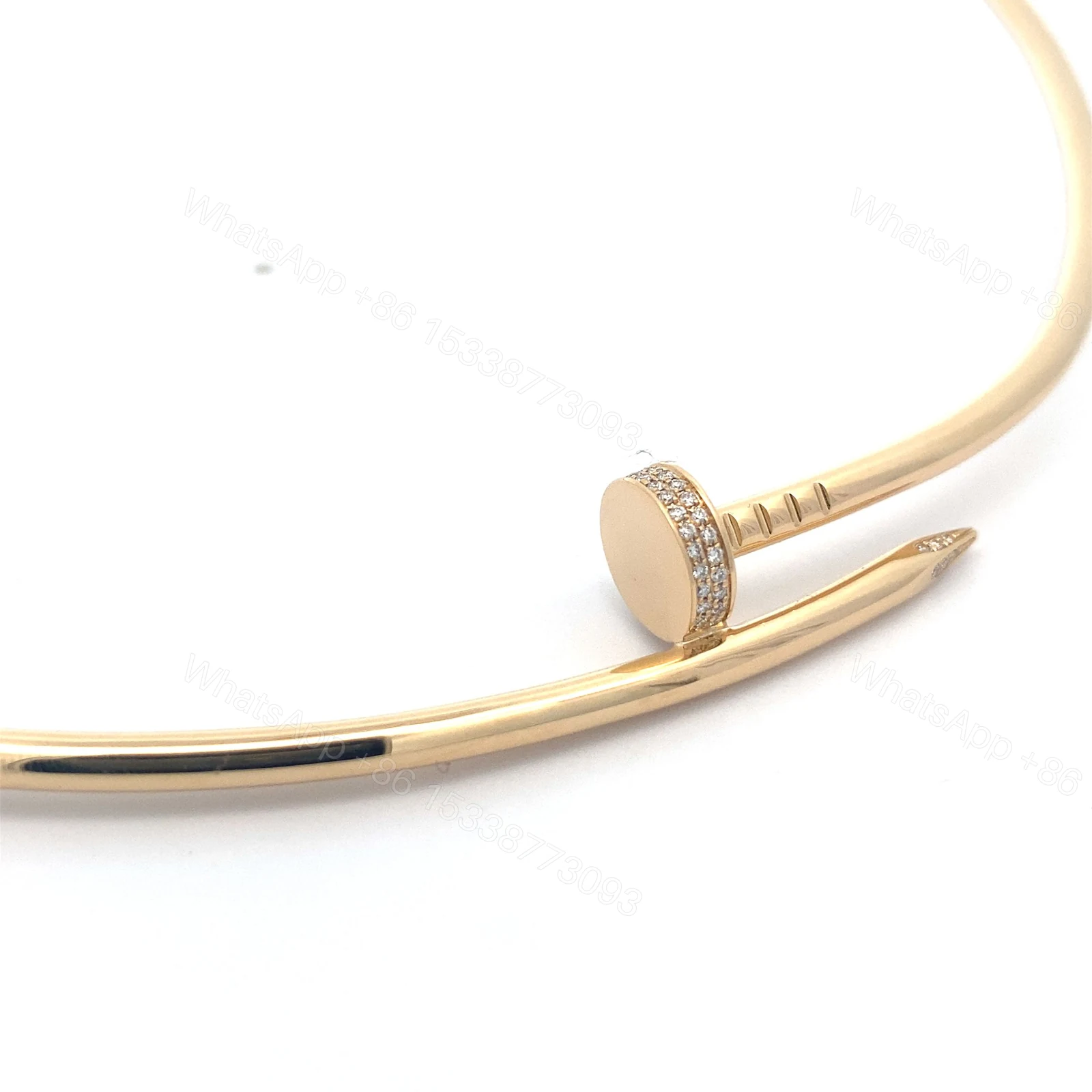 View 5 of Cartier 18K Gold Juste un Clou Diamond Necklace Small Model