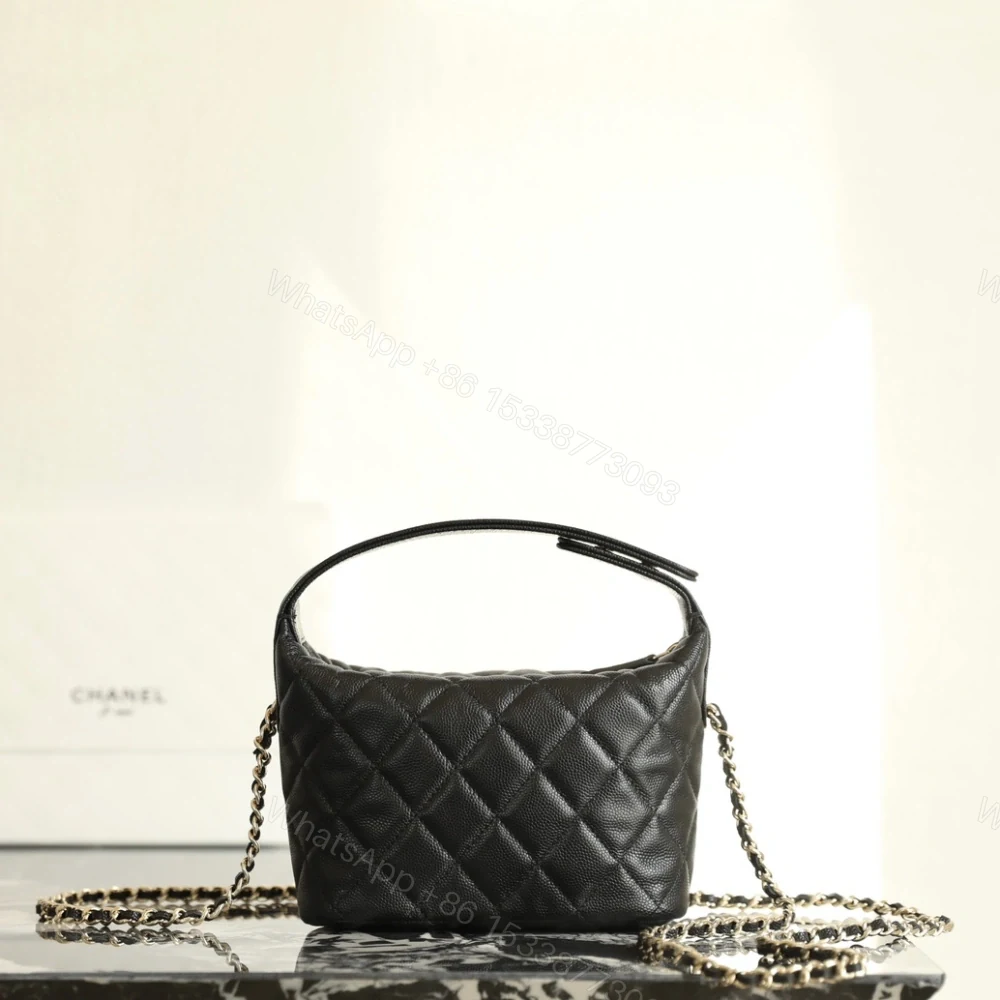 View 2 of 高仿Chanel*25C系列AS4386顆粒面小牛皮飯盒包黑色免檢版