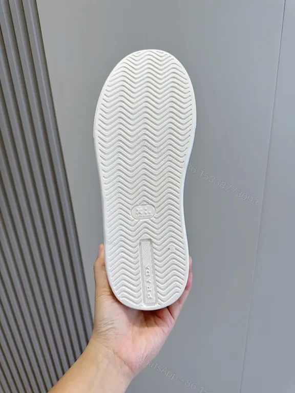 View 5 of Minimalist White Platform Sneaker - Leather, Prada-Inspired Luxury