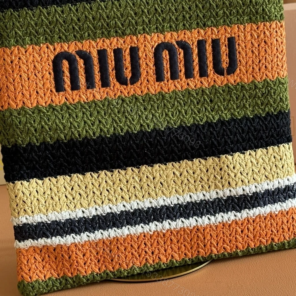 View 7 of Miumiu Crochet Tote Bag Multicolor 38Cm