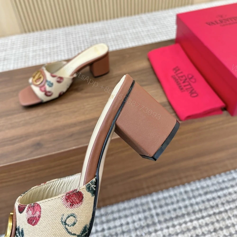View 3 of VALENTINO VLOGO SIGNATURE CHERRYFIC SLIDE SANDAL NATURAL 6W0S0MH7NNX 32H