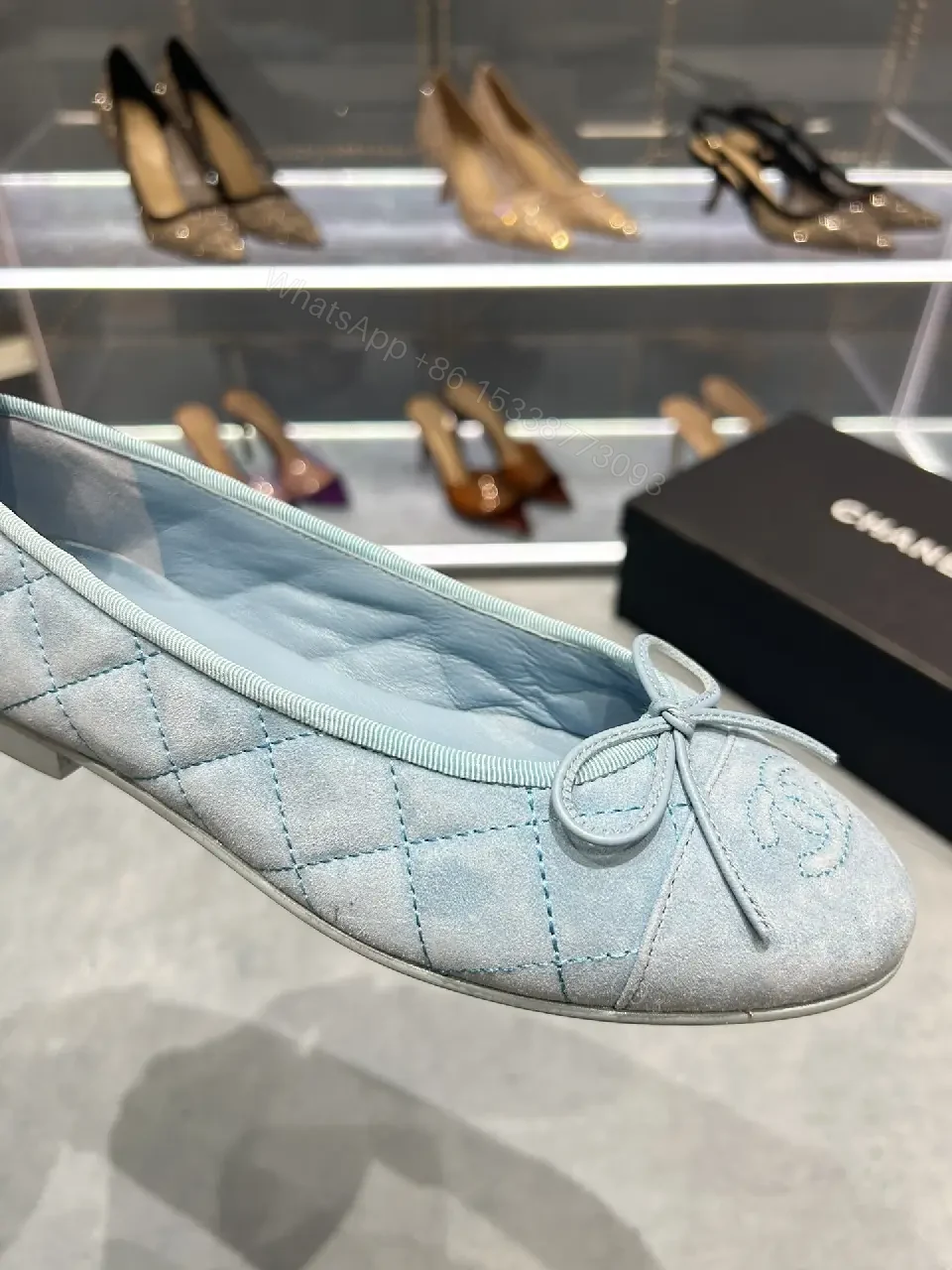 View 2 of Quilted Ballet Flats with Subtle Logo Comfort Chic Flat