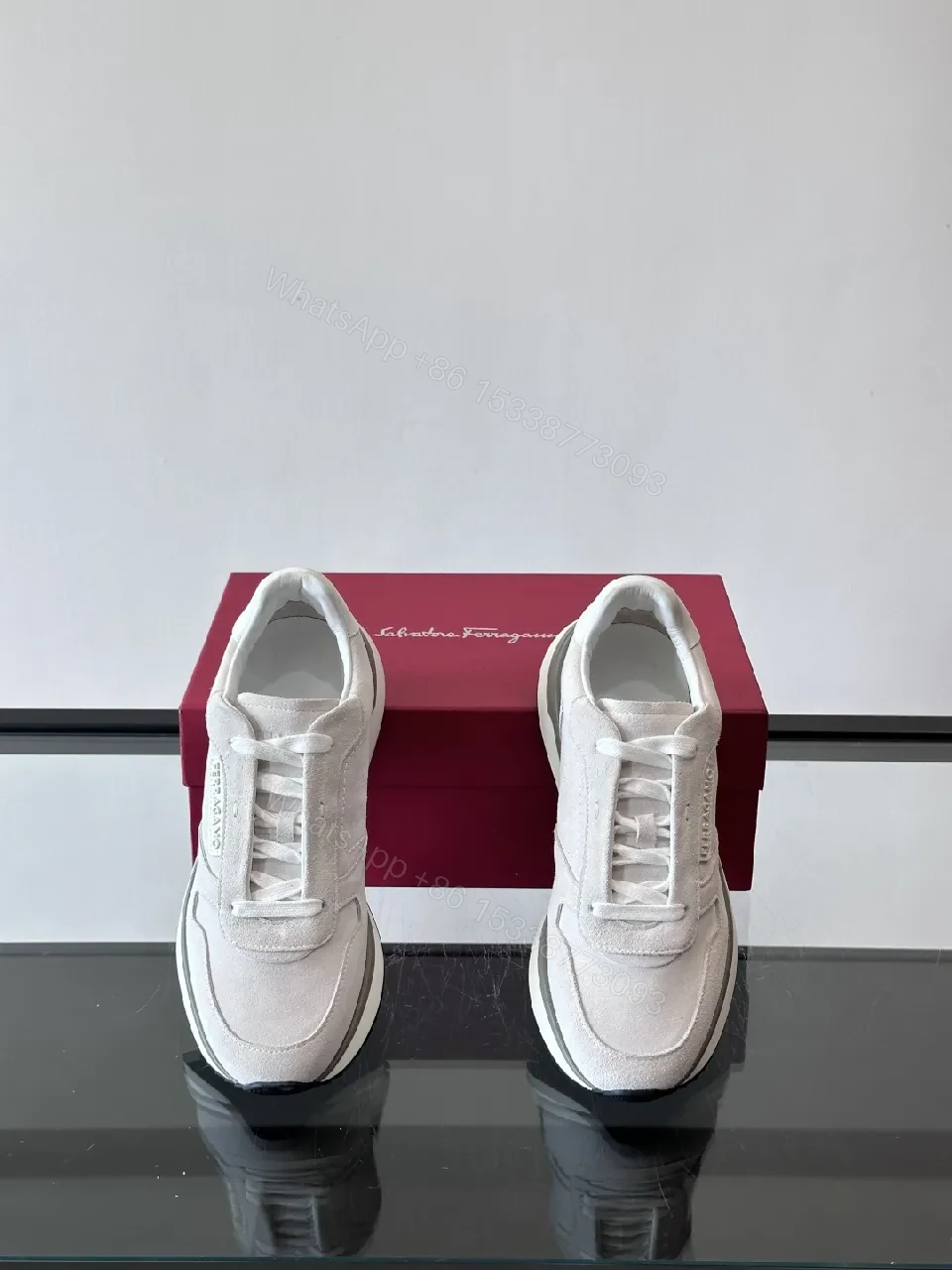 View 8 of Beige Suede Minimalist Sneaker: Luxury Comfort Pair