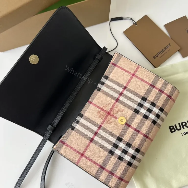 View 4 of Chic Burberry Crossbody â€” Signature Check, Gold Hardware