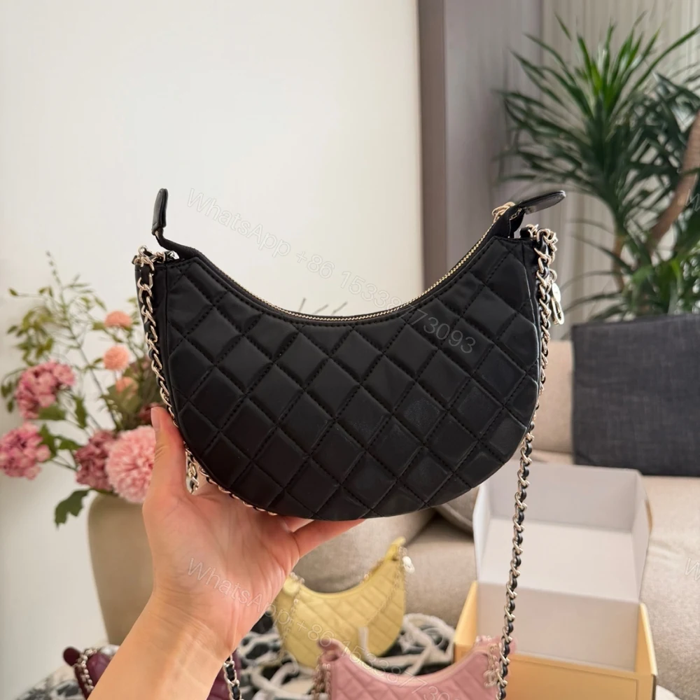 View 3 of Chanel Hobo Bag Shiny Gold Metal Black 20Cm