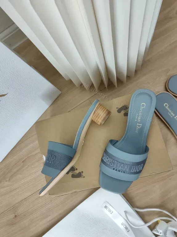 View 9 of Serene Blue Satin Slides â€“ Lux Slip-Ons with Logo Strap