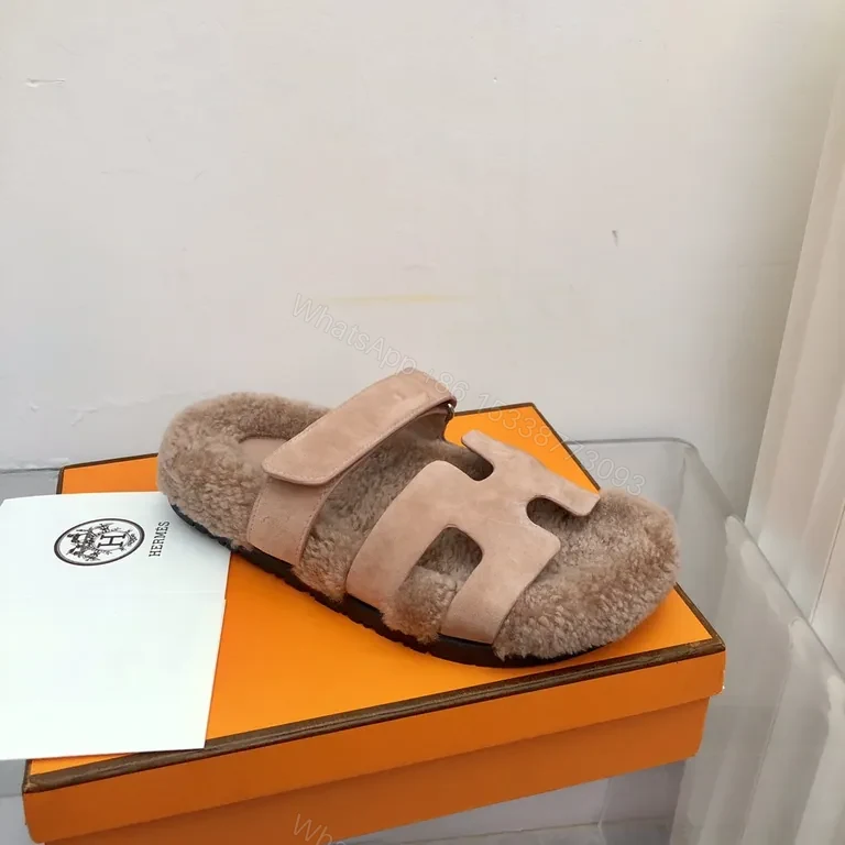 View 5 of Soft-Luxe Shearling Slides with Signature Straps - Luxury Comfort Slides