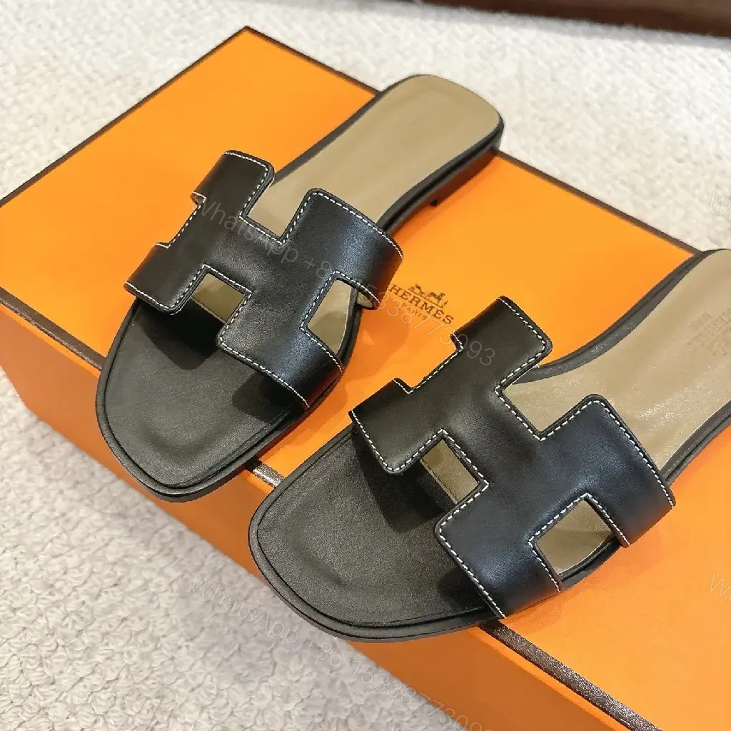 View 6 of Open-Back Leather Slide: Minimalist Luxury Comfort