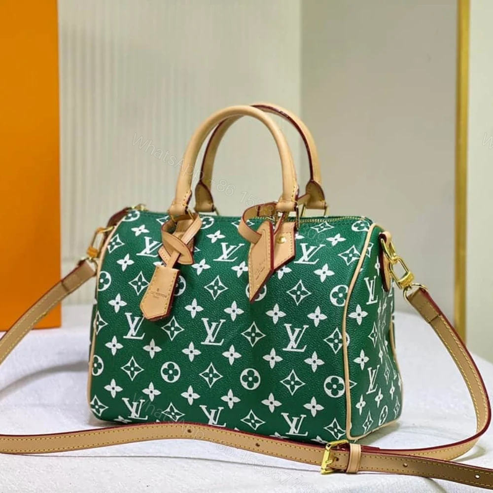 View 4 of Louis Vuitton Speedy P9 Bandoulière Monogram Green 25Cm