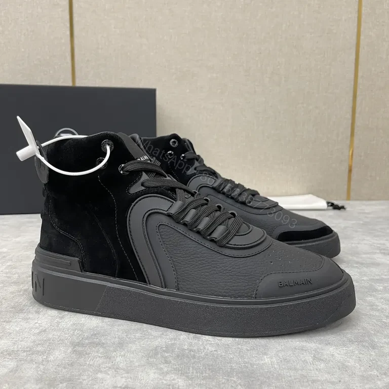 View 6 of Monochrome Balmain High-Top: Premium Leather Sneaker