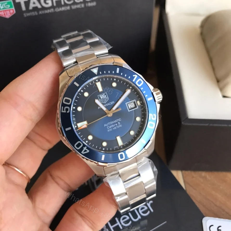 View 3 of TAG Heuer Aquaracer 300M Calibre 5 41 Stainless Steel Blue Dial Bracelet WAN2111.BA0822