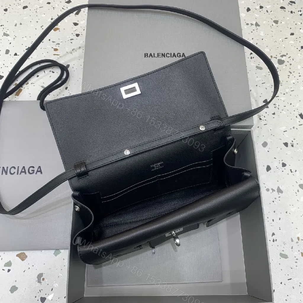 View 5 of Chic Minimalist Crossbody: Leather, Structured, Subtle Shine, Everyday Elegance