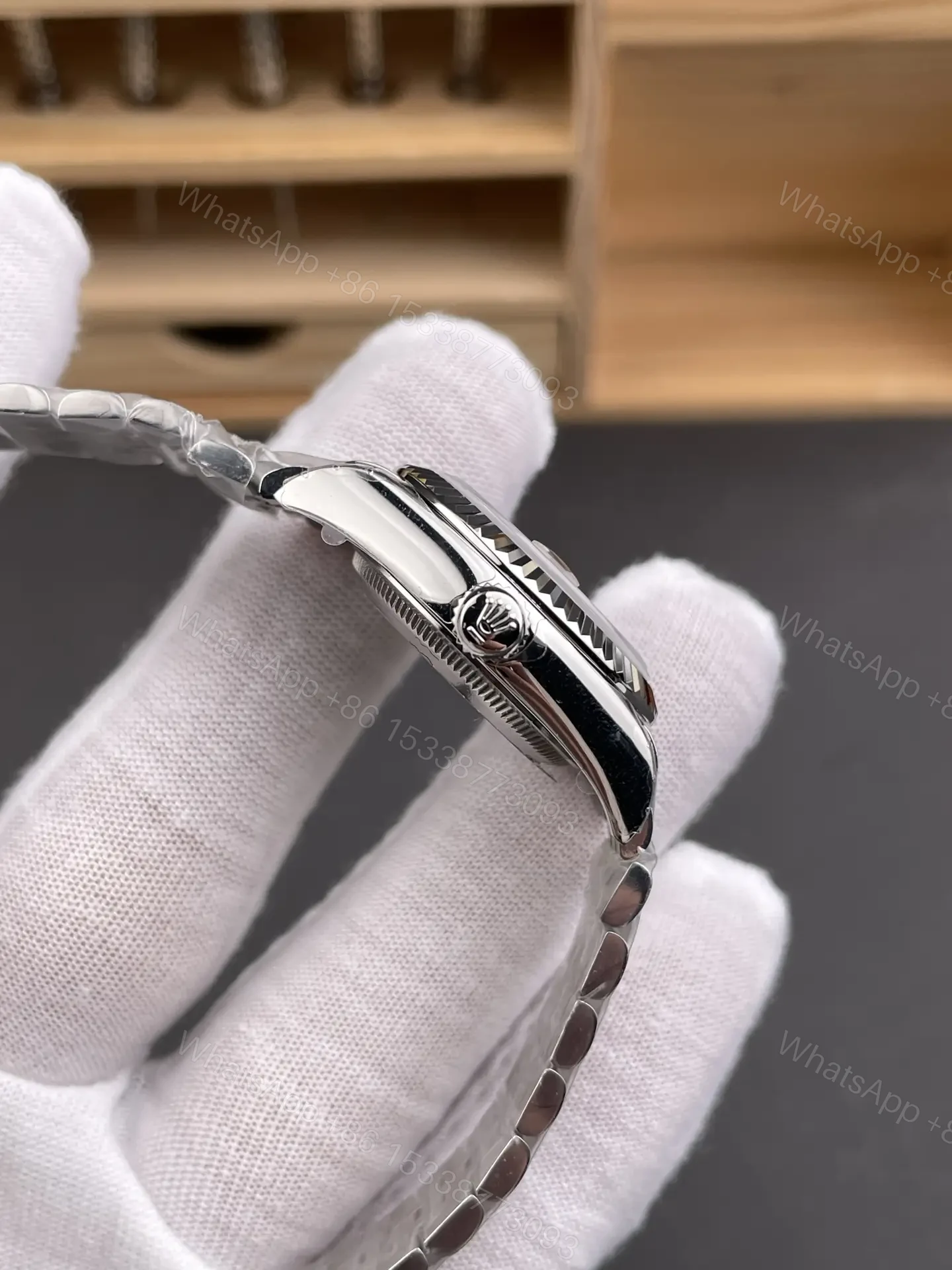 View 4 of Rolex Datejust 28mm Pink Diamond Dial Automatic Watch RLX-DJ-28-PNK-DIA-2671