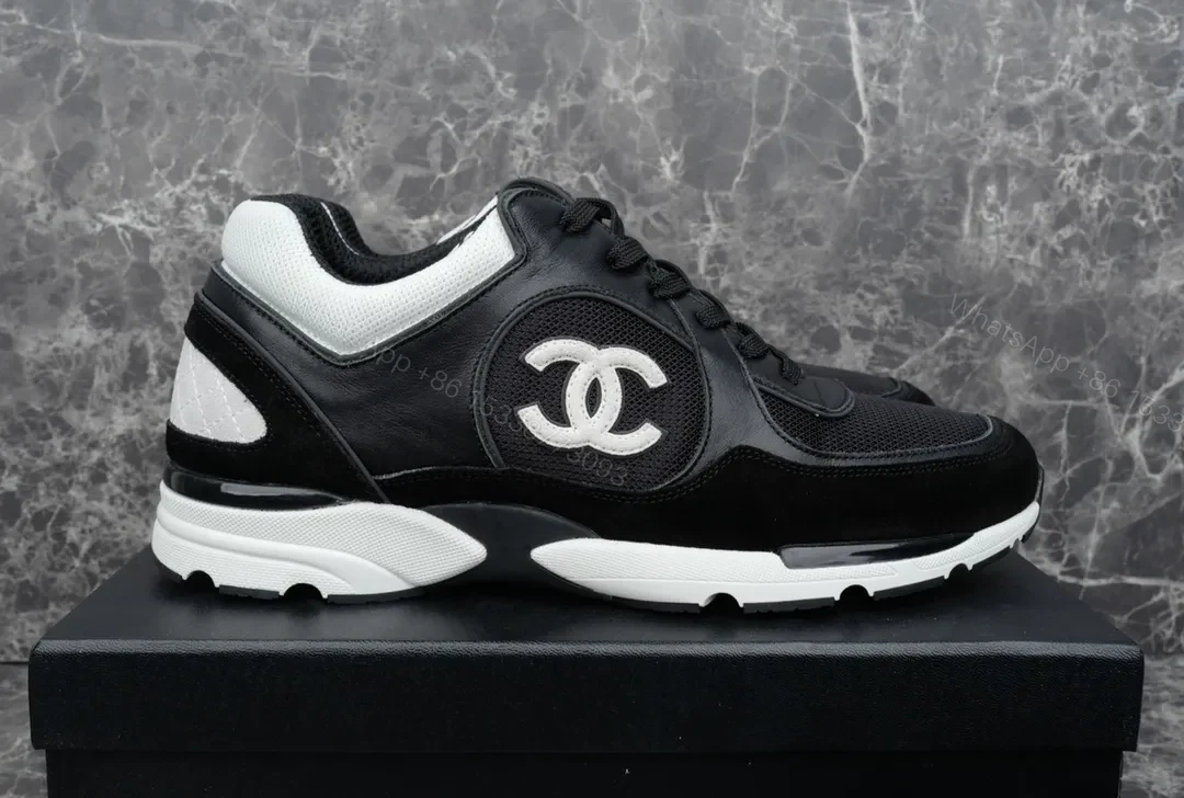 View 8 of Black & White Leather-Luxe Sneaker: Subtle Designer Comfort