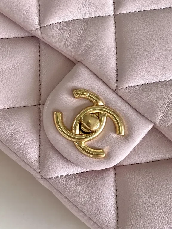 View 3 of Soft Pink Quilted Glam Bag: Compact Luxury Crossbody