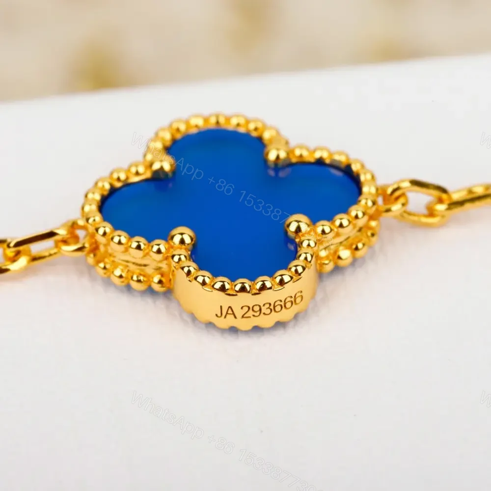 View 3 of 高仿首飾VanCleef&Arpels*RP34900五花四葉草藍金手鏈