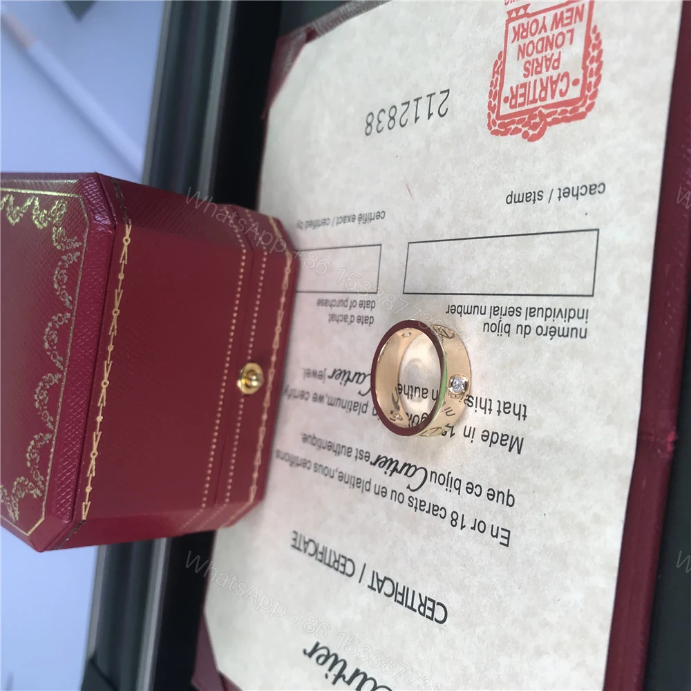 Cartier Love Ring 3 Diamonds 5.5mm Yellow Gold B4032452 — view 1