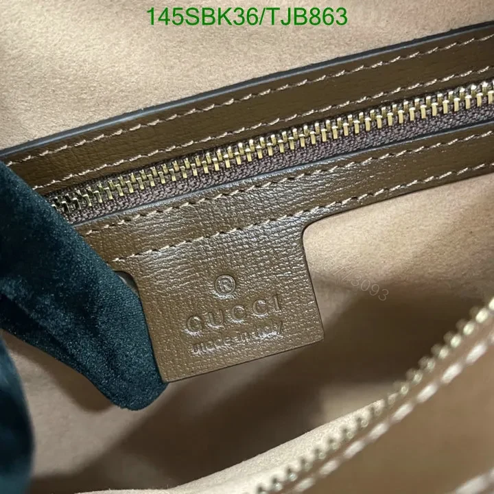 View 9 of Gucci Beige and Ebony Shoulder Bag featuring GG Supreme Canvas 645454