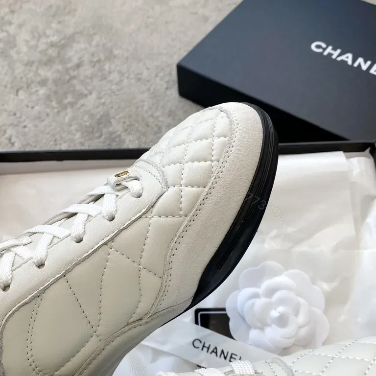 View 8 of Chanel Quilted High-Top Sneakers â€“ Luxe Comfort Urban Style